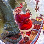 Санта Клаусы и Деды Морозы рыболовы