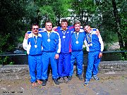 Сборная России (слева-направо) Габелев, Гусаковский, Чернов, Константинов, Шанин
