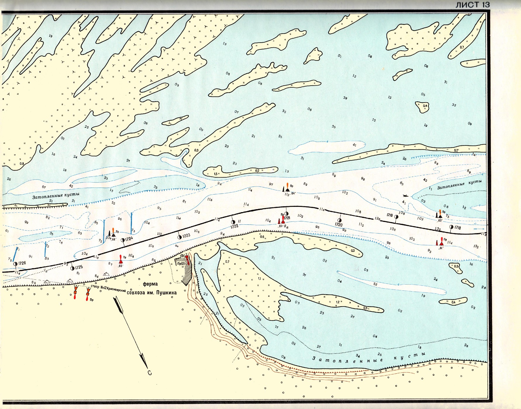 Нижнекамское водохранилище карта